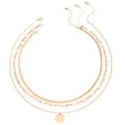 Three-layer Golden Necklace