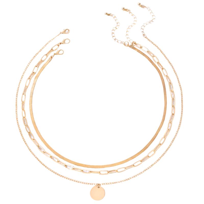 Three-layer Golden Necklace