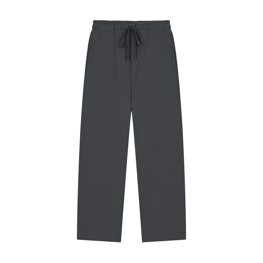 Solid Color Straight-Leg Sweatpants