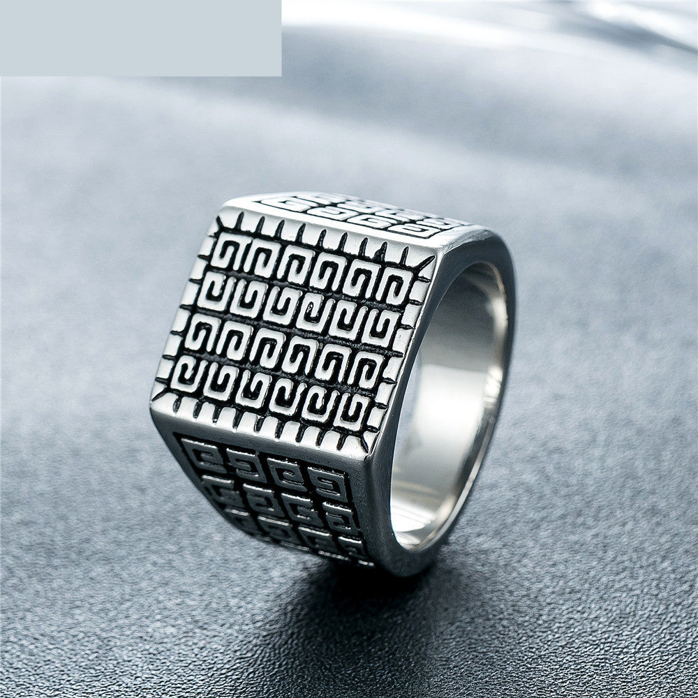 Mens Titanium Steel Ring