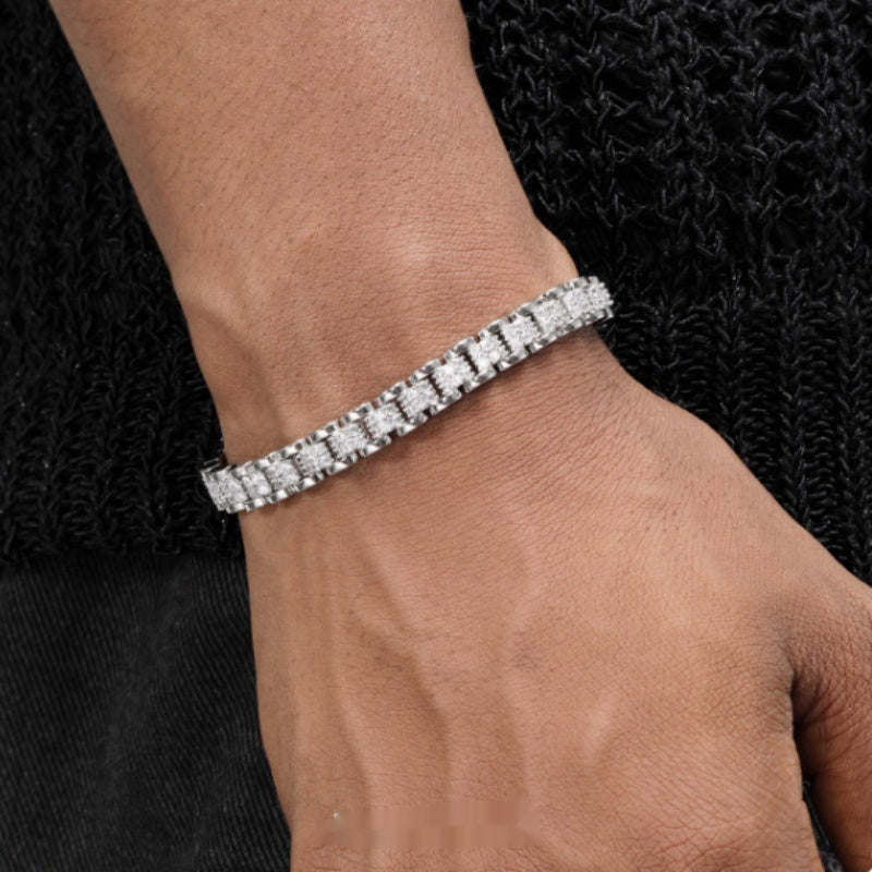 Mens Tennis Chain Bracelet