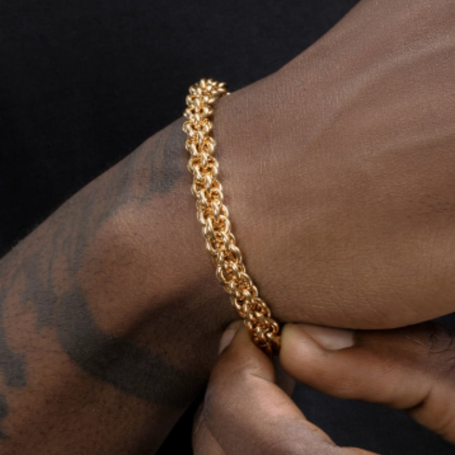 Mens Trendsetter Gold Bracelet