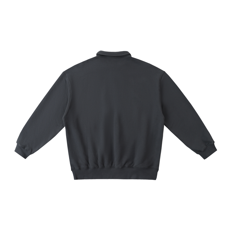 Polo-Collar Sweatshirt