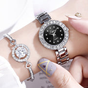 Crystal quartz watch set