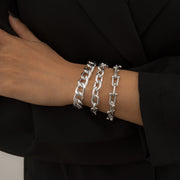 Texture Chain Bracelet Set