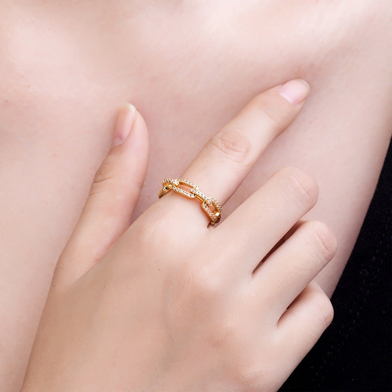 Encrusted Gold Ring