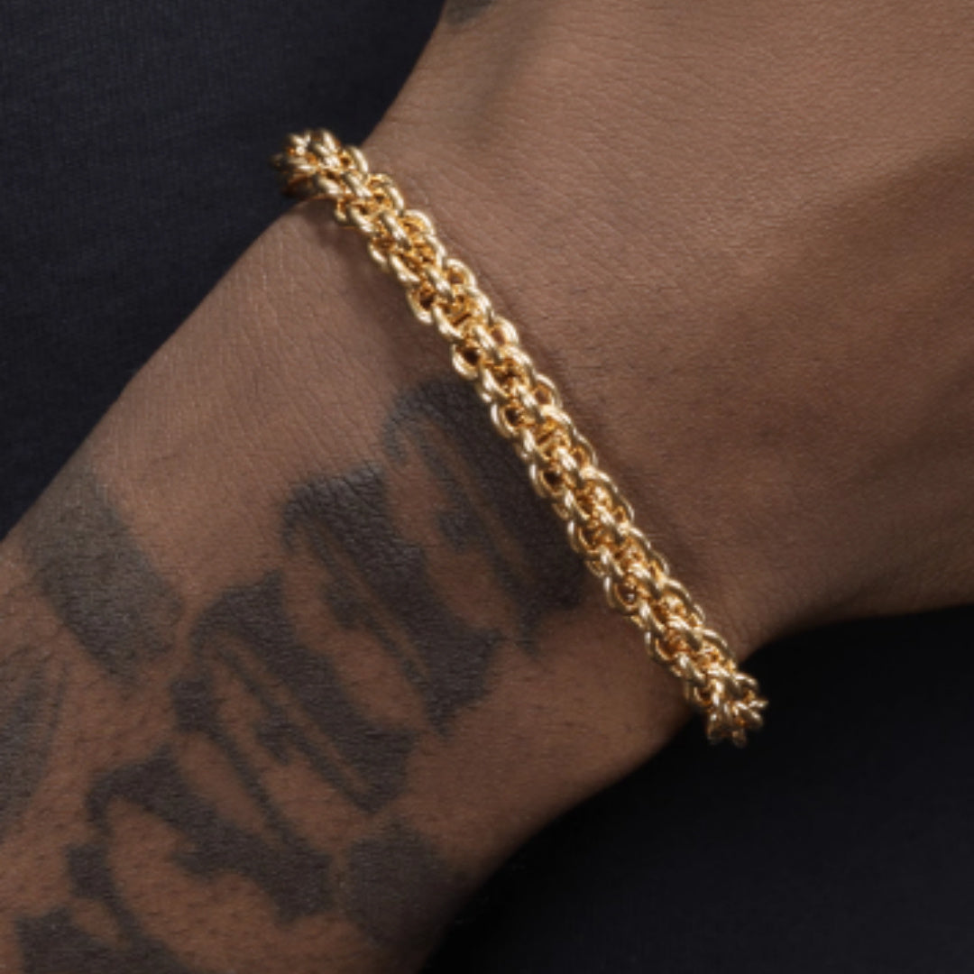 Mens Trendsetter Gold Bracelet