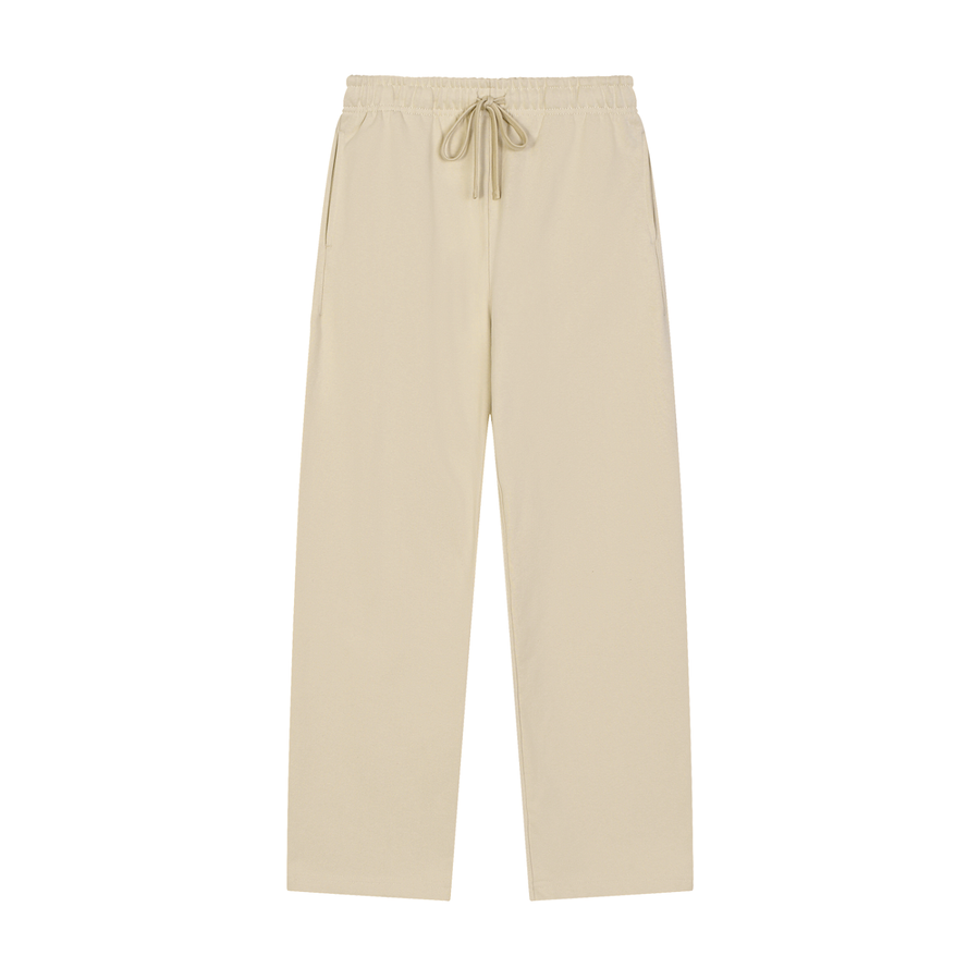 Solid Color Straight-Leg Sweatpants