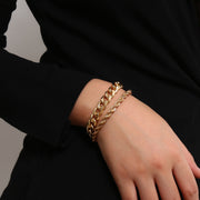 Twist chain geometric bracelet