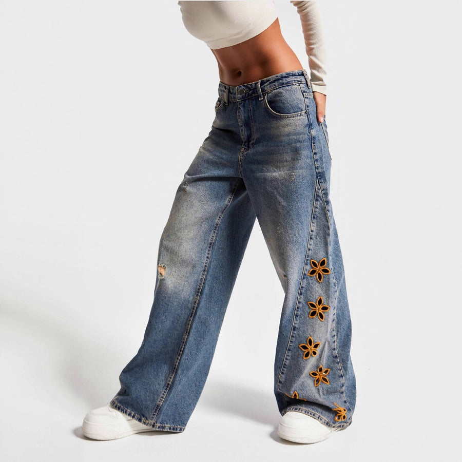 Relaxed Embroidered Jeans