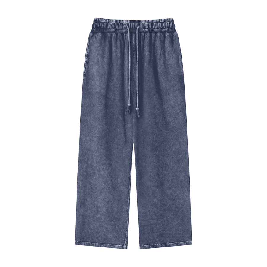 Snow Washed Straight Leg Pants
