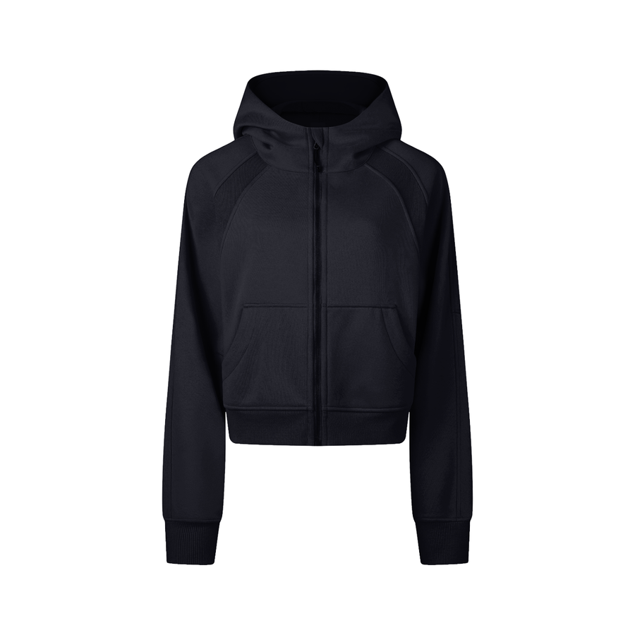 Zip-Through Cropped Hoodie