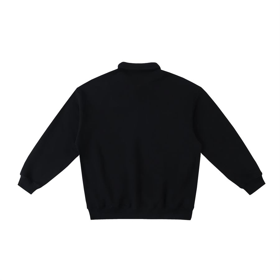 Polo-Collar Sweatshirt