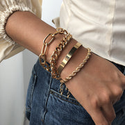 Gold Chain bracelet Set