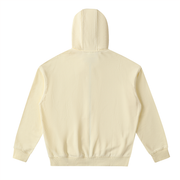 Shoulder Drop Zip Up Hoodie