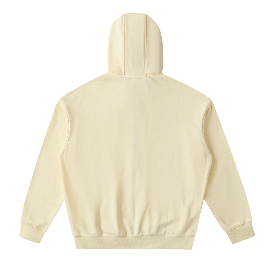 Shoulder Drop Zip Up Hoodie