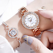 Crystal quartz watch set
