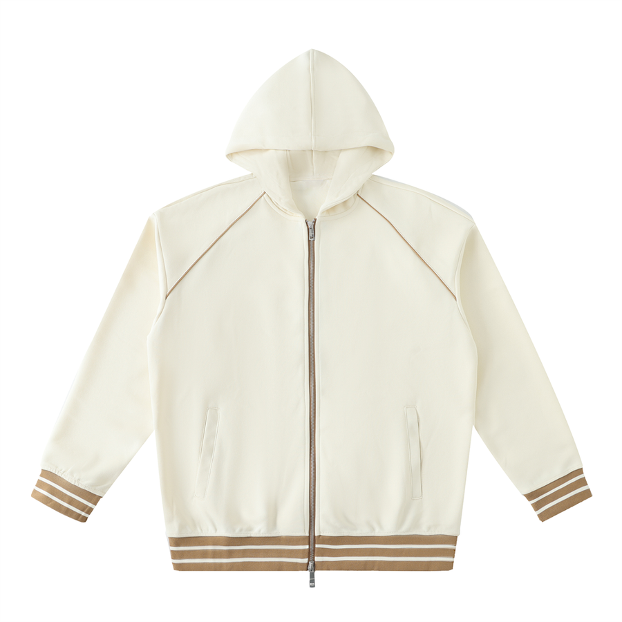 Striped Zip-Up Hoodie