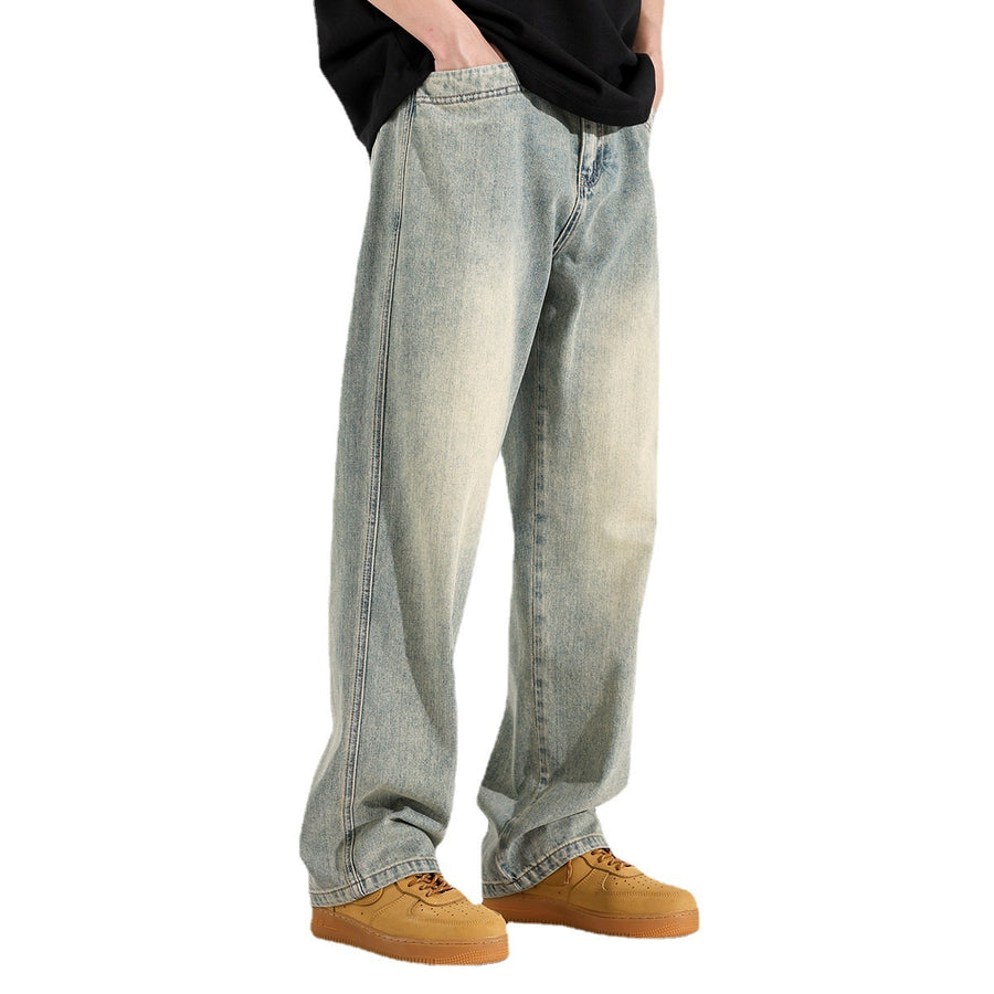Mens Retro Straight Jeans