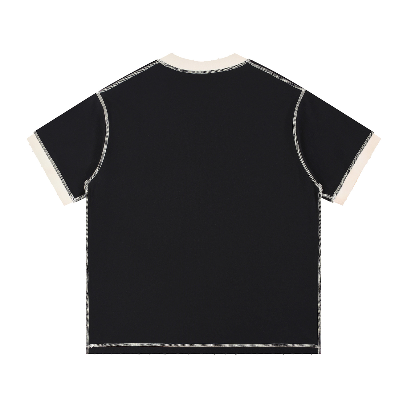 Stitched Cotton T-Shirt