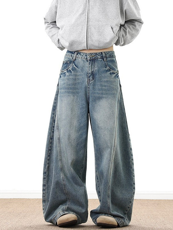 Mens Retro Wide Jeans
