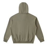 Shoulder Drop Zip Up Hoodie