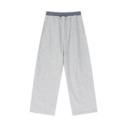 Plaid Contrast Waist Pants