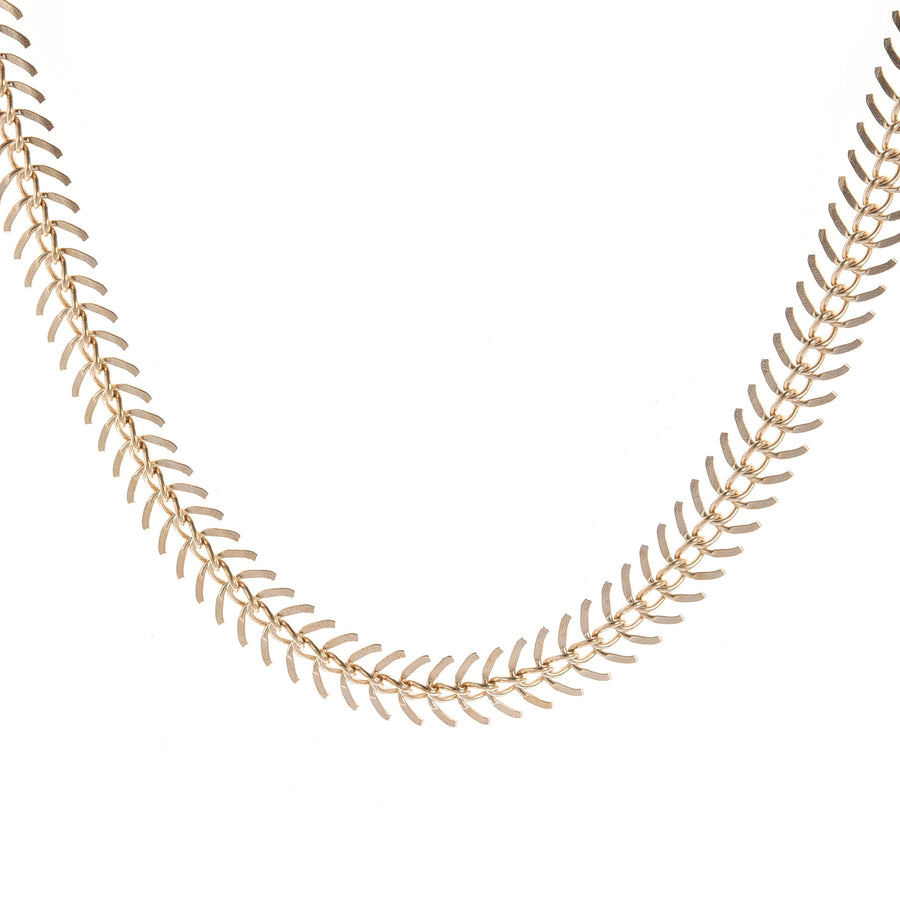 Fishbone Aircraft Chain Necklace