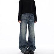 Blue Loose Straight Jeans