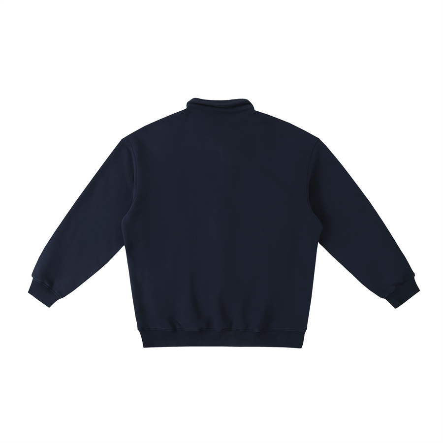 Polo-Collar Sweatshirt