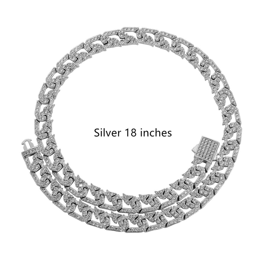 10mm Diamond Cuban Link Necklace and Bracelet Set