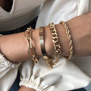 Gold Chain bracelet Set