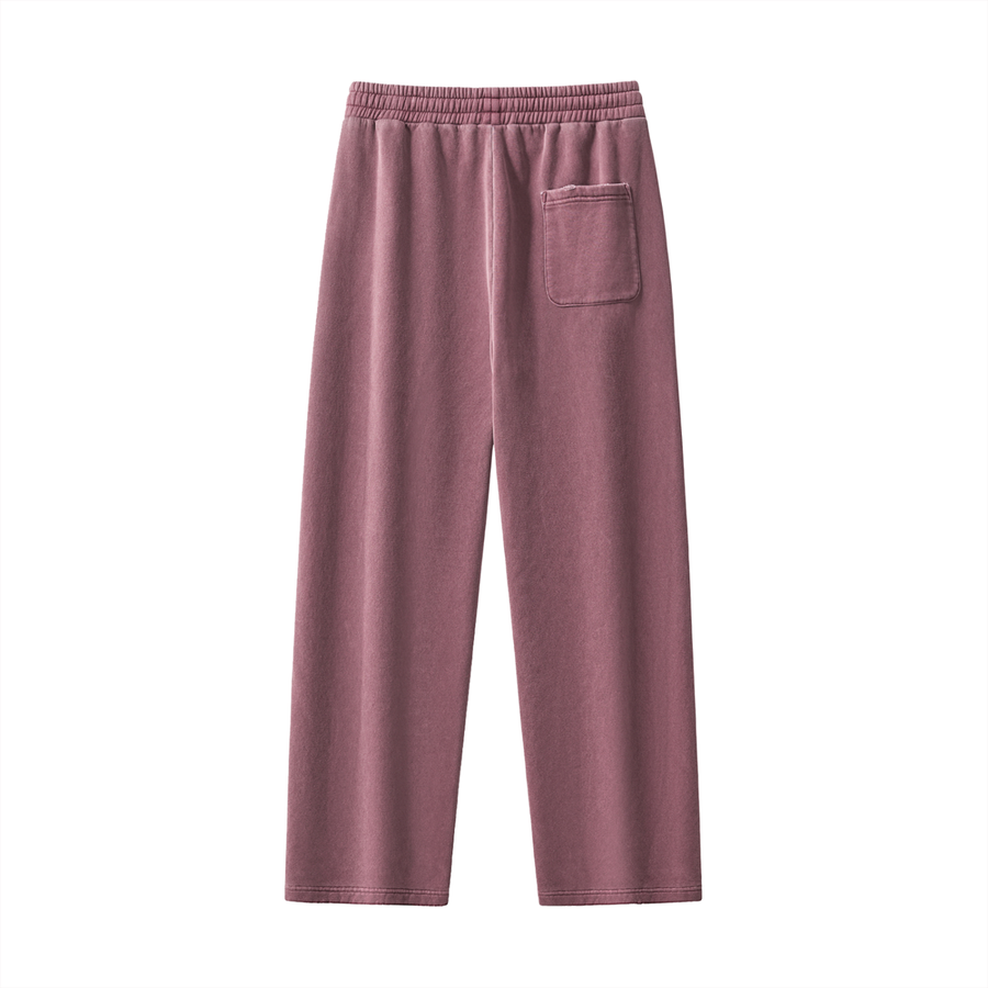 Frayed Enzyme Washed Fleece Sweatpants