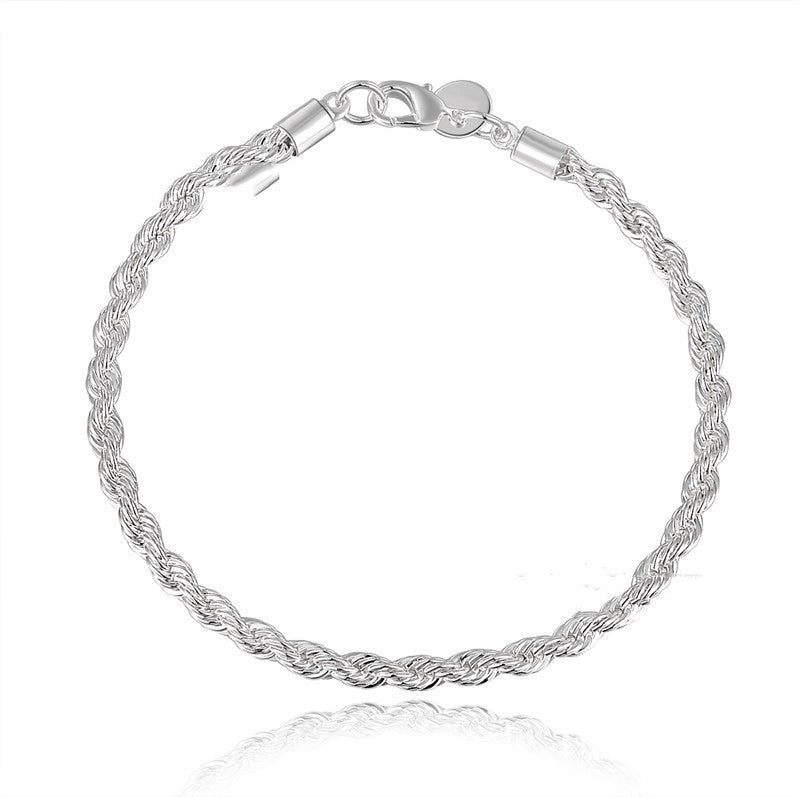 Silver Jewelry Rope Bracelet