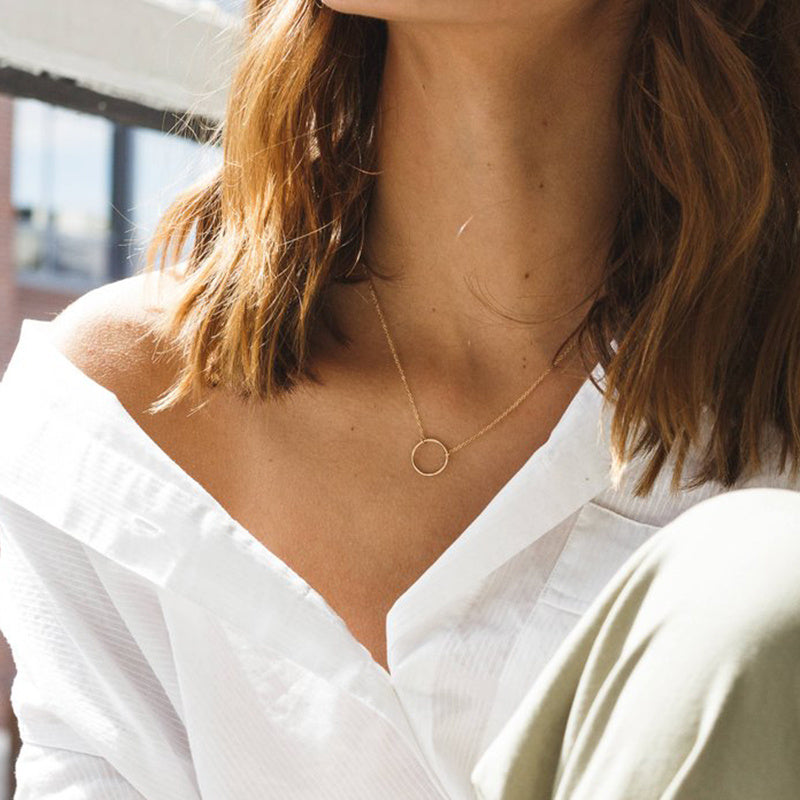 Goldplated Casting Minimalist Cold Wind Fashion Pendant