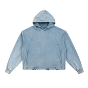 Vintage Frayed-Hem Hoodie