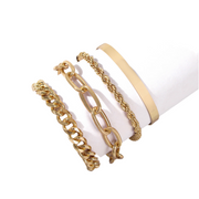 Gold Chain bracelet Set