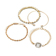 Clear Crystal Bracelet Set