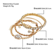 Clear Crystal Bracelet Set
