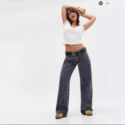 Straight Striped Jeans