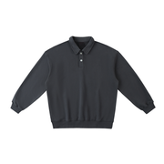 Polo-Collar Sweatshirt