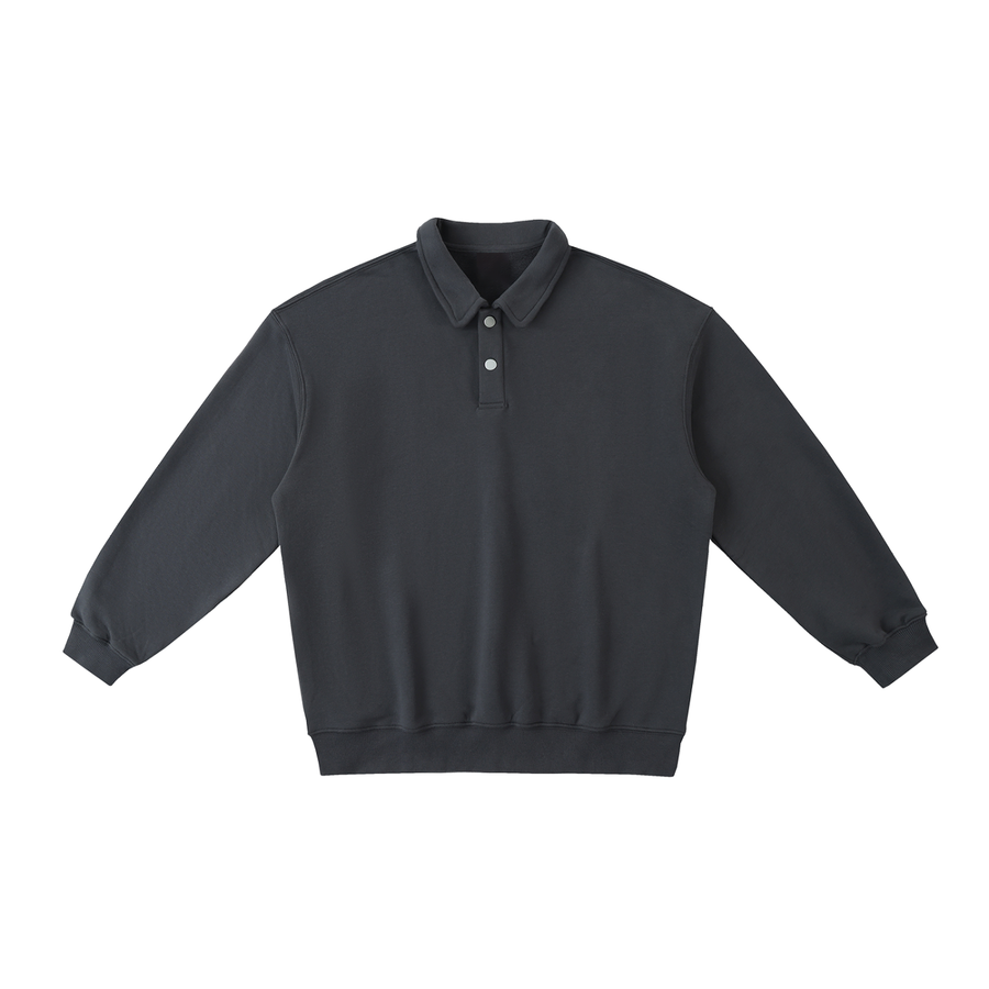 Polo-Collar Sweatshirt