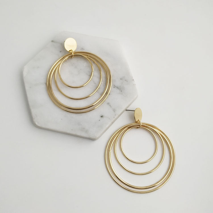 Multi-layer Round Earrings