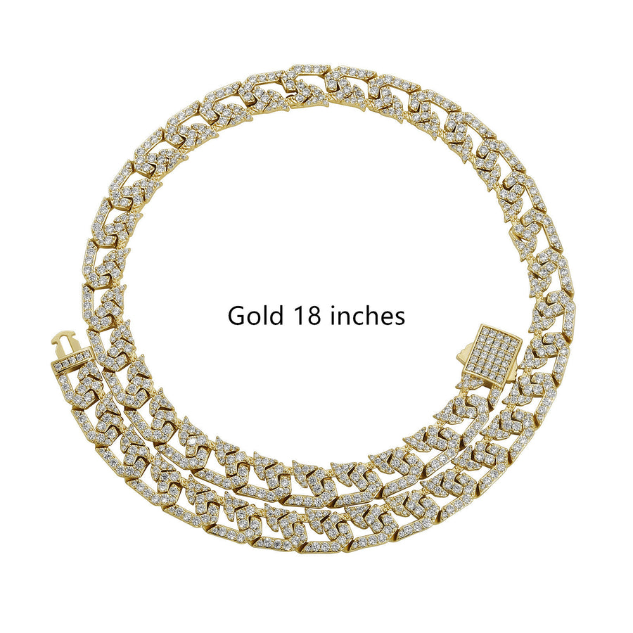 10mm Diamond Cuban Link Necklace and Bracelet Set
