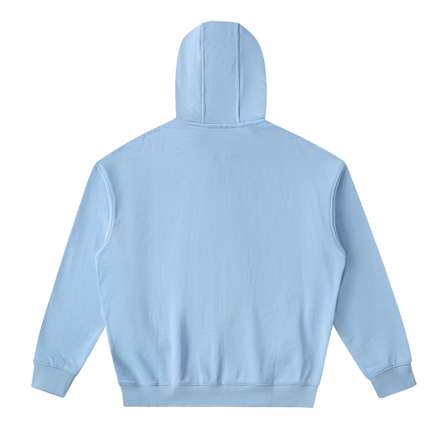Shoulder Drop Zip Up Hoodie