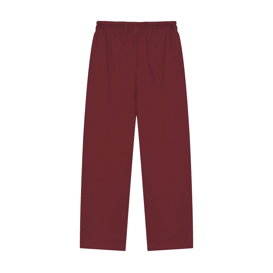 Solid Color Straight-Leg Sweatpants