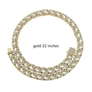 10mm Diamond Cuban Link Necklace and Bracelet Set