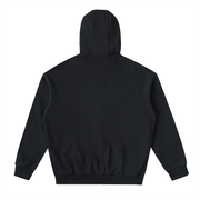 Shoulder Drop Zip Up Hoodie