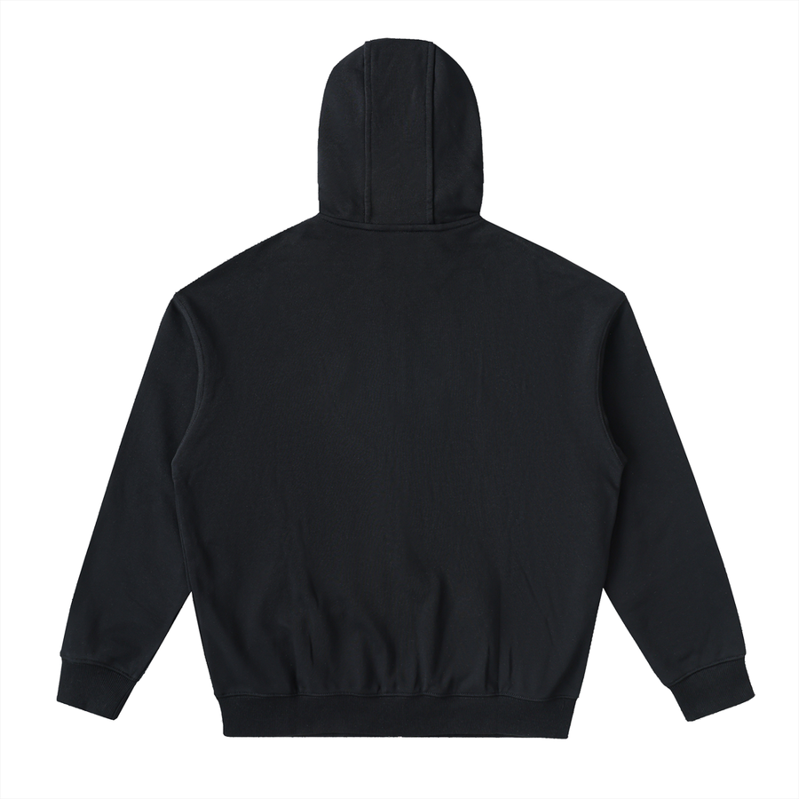 Shoulder Drop Zip Up Hoodie