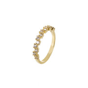 Gold zircon ring